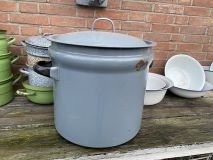 grijs emaille wasketel