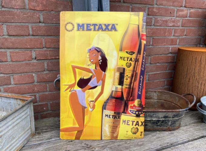 reclamebord Metaxa