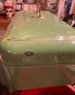 Resedagroen emaille broodtrommel